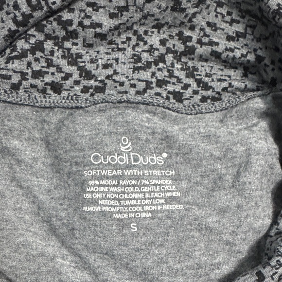 Cuddl Duds Women’s Black/Gray Cowl Neck Tunic Top Sz S - Picture 4 of 4